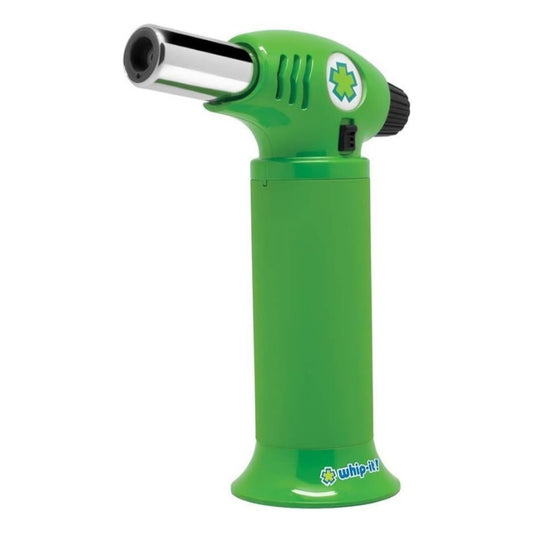 Ion Torch: The Ultimate Refillable Kitchen Torch Blow Torch with Safety Lock and Adjustable Flame for Desserts, Creme Brulee, and Baking (All Green)
