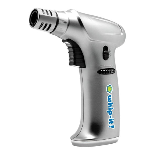 Stealth Torch - Refillable Kitchen Torch Blow Torch with Safety Lock and Adjustable Flame for Desserts, Creme Brulee, and Baking (Silver Torch)