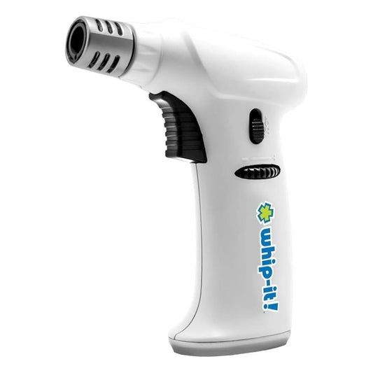 Stealth Torch - Refillable Kitchen Torch Blow Torch with Safety Lock and Adjustable Flame for Desserts, Creme Brulee, and Baking (White Torch)