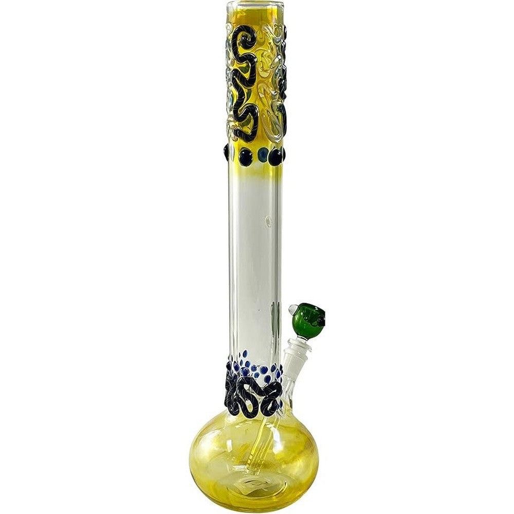 16" Crush Decorative Glass Water Pipe Hookah - Silver Fumed