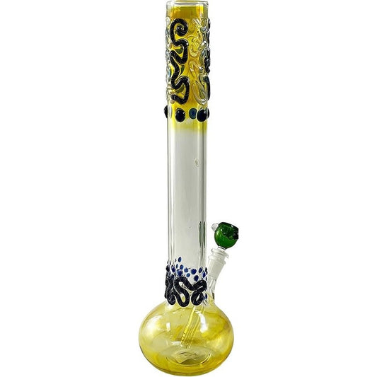 16" Crush Decorative Glass Water Pipe Hookah - Silver Fumed