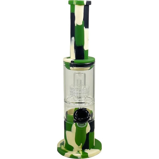 14" Silicone Hookah with Glass Percolator - Camouflage Color