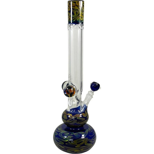 18" Crush Glass Water Pipe Hookah - Super Heavy