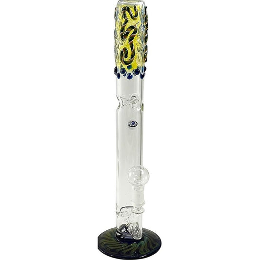 16" Crush Glass Water Pipe Hookah - Straight Tube
