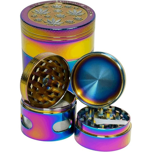 Vibrant Multi-Color 4-Part Herb Grinder - Precision and Style