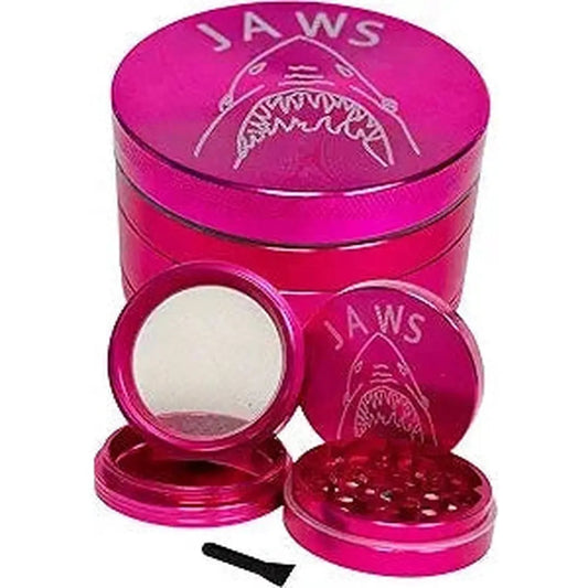 Precision JAWS: Pink Aluminum CNC Hand Muller - 4-Part, 3-Inch