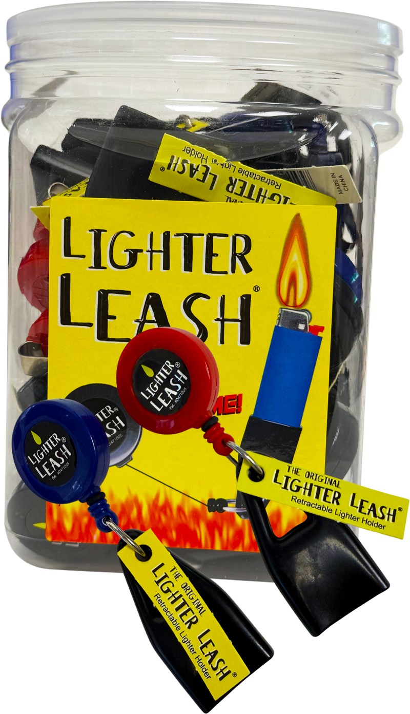 Lighter Leash Display of 60 - Convenient and Secure Lighter Holder for Retail