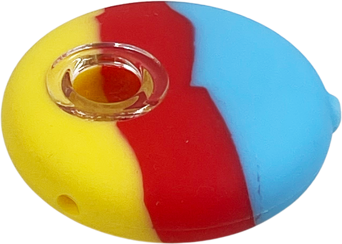 Silicone Donut Pipe with Glass Bowl